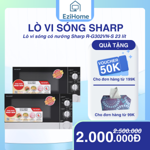 Lò vi sóng có nướng thép tráng men Sharp 23l - LVSSH