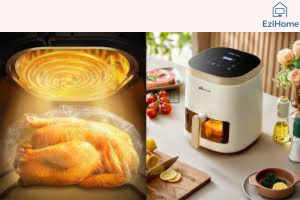 "Món gà nướng vàng giòn bằng nồi chiên không dầu Bear có ngon không"